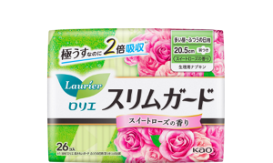 スリムガード　スイートローズの香り　多い昼～ふつうの日用２０．５㎝羽つきの製品カタログページへ。