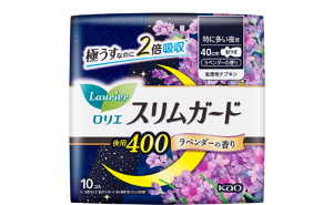 スリムガード　ラベンダーの香り　特に多い夜用４００羽つきの製品カタログページへ。