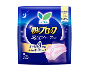 朝までブロック　安心ショーツタイプゆったりLサイズ製品カタログページへ。