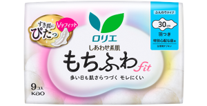 しあわせ素肌　もちふわfit　無香料　特別心配な昼用３０ｃｍ　羽つきの製品カタログページへ。