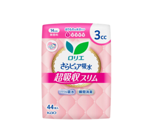 さらピュア吸水　超吸収スリム　3ｃｃ 14cm 無香料 の製品カタログページへ。