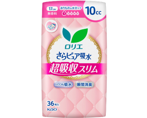 さらピュア吸水　超吸収スリム　10ｃｃ 17cm 無香料 の製品カタログページへ。