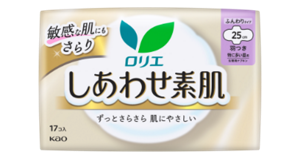 しあわせ素肌　特に多い昼用２５ｃｍ　羽つきの製品カタログページへ。