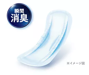 瞬間消臭するナプキンのイメージ。​