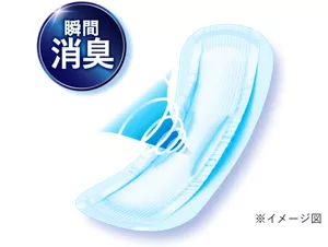 瞬間消臭するナプキンのイメージ。​