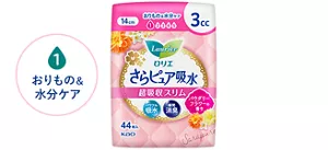 さらピュア吸水　超吸収スリム　3ｃｃ 14cm パウダリーフラワーの香り の製品カタログページへ。