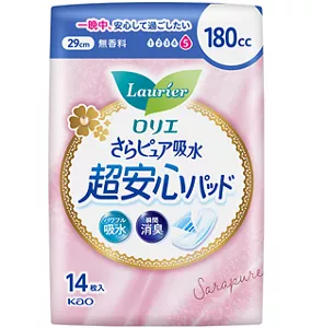 さらピュア吸水　超安心パッド　１８０ｃｃの製品カタログのページへ。