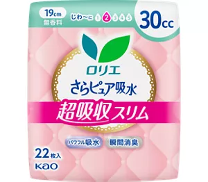 さらピュア吸水　超吸収スリム　30cc 19cmの製品カタログのページへ。