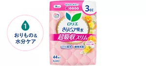 さらピュア吸水　超吸収スリム　3ｃｃ 14cm パウダリーフラワーの香り の製品カタログページへ。