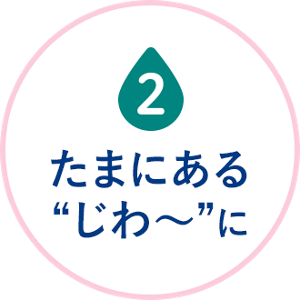 吸水レベル2　たまにある“じわ～”にのイメージ。