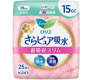 さらピュア吸水　超吸収スリム　15cc　19cmの製品カタログのページへ。