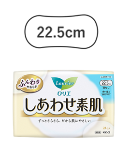 ロリエ　しあわせ素肌 多い昼用２２．５ｃｍ　羽なしの製品カタログのページへ。