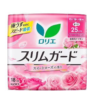 ロリエ　スリムガード　スイートローズの香り　特に多い昼用の製品カタログのページへ。