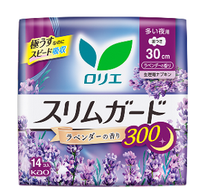 ロリエ　スリムガード　ラベンダーの香り　多い夜用３００の製品カタログのページへ。