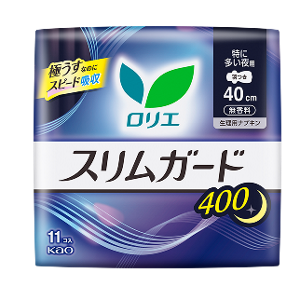 ロリエ　スリムガード　特に多い夜用４００の製品カタログのページへ。