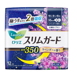 ロリエ　スリムガード　ラベンダーの香り　特に多い夜用３５０の製品カタログのページへ。