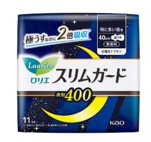 ロリエ　スリムガード　特に多い夜用４００の製品カタログのページへ。