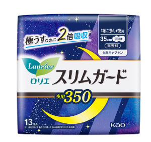 ロリエ　スリムガード　特に多い夜用３５０の製品カタログのページへ。