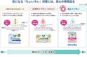 尿もれ対策の吸水パッド（吸水ナプキン）は、生理用ナプキンとどう違う
