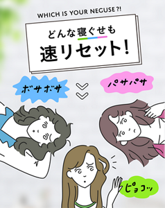 WHICH IS YOUR NEGUSE?! どんな寝ぐせも速リセット！ ボサボサ ピョコッ パサパサ