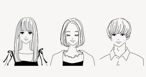 ナチュラルストレートヘア　ワンレングスボブヘア　ナチュラルマッシュヘア（メンズ）