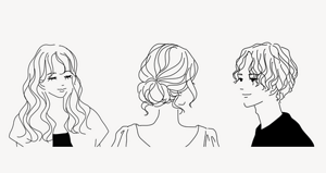 ウェーブロングヘア　ゆる巻きお団子アレンジ　ルーズウェーブヘア（メンズ）