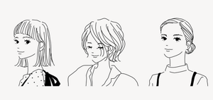 切りっぱなしボブヘア　ウェーブショートヘア　タイトシニヨンアレンジ