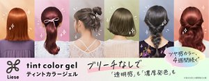ツヤ感カラー、4週間続く リーゼ ティントカラージェル ブリーチなしで 透明感も濃厚発色も