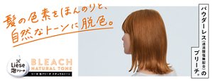髪の色素をほんのりと、自然なトーンに脱色。 リーゼ 泡ブリーチ ナチュラルトーン