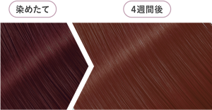 ピンクラベンダー4週間後の色落ちイメージ