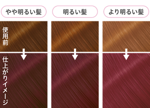 カシスピンクの仕上がりイメージ