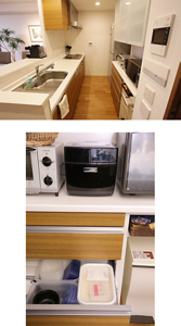 本間朝子さん宅のキッチンのお写真