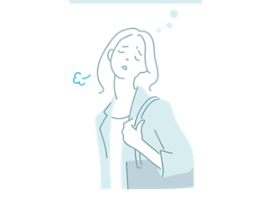 仕事帰りで疲れた女性のイラスト