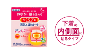 めぐりズム 蒸気の温熱シート 下着の内側面に貼るタイプ