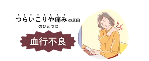 つらいこりや痛みの原因のひとつは血行不良