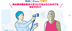 男の肌・ニオイ研究所 03 実は男の顔の肌はベタついてるようにみえても、乾きやすい！