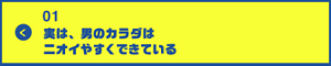 男の肌・ニオイ研究所01 実は、男のカラダはニオイやすくできている