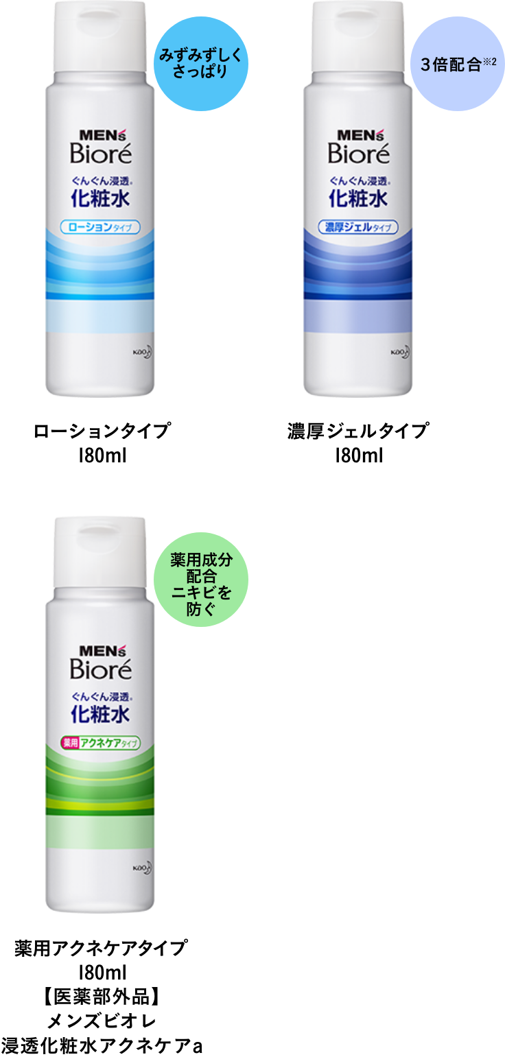 浸透化粧水｜メンズビオレ｜花王株式会社