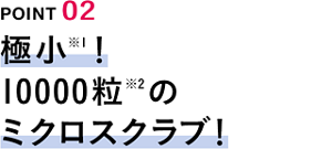 POINT02　極小！10000粒のミクロスクラブ！