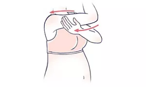 二の腕の塗り方のイラスト