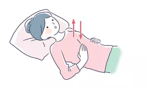 胸式呼吸のイラスト