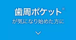歯周ポケット(※)が気になり始めた方に