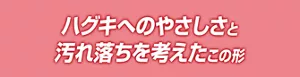 ハグキへのやさしさと汚れ落ちを考えた4,000本の贅沢毛量と先細ヘッド