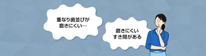 「重なり歯並びが磨きにくい…」「磨きにくいすき間がある」