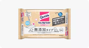 クイックルワイパー 立体吸着ウエットシート 無添加タイプ アルコール・合成香料・パラベンフリー