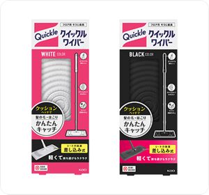 （まとめ）花王 クイックルワイパー BLACK 1セット（3本） 〔×3セット〕