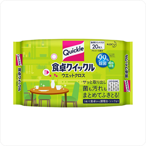 【食卓・台所】食卓・キッチンクイックルウエットクロス食べこぼしや油汚れをサッと除菌
