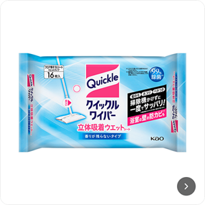 クイックルワイパー立体吸着ウエットシート｜ホコリ、髪の毛、べたつきまで一気にサッパリ｜香り残らないタイプ