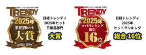 日経トレンディ2025年ヒット日用品部門大賞 日経トレンディ2025年ヒットランキング総合16位