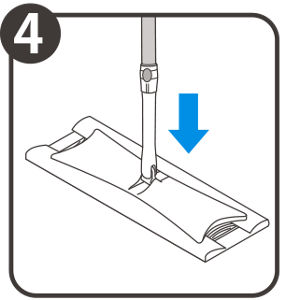 ④上からヘッドの上部をのせるだけでカチっとはまる